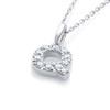 Q Letter Natural Diamond Pendant White Gold