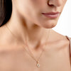 W Letter Natural Diamond Pendant Yellow Gold