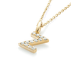 Z Letter Natural Diamond Pendant Yellow Gold